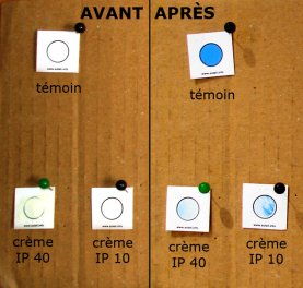 papier uv : avant / après