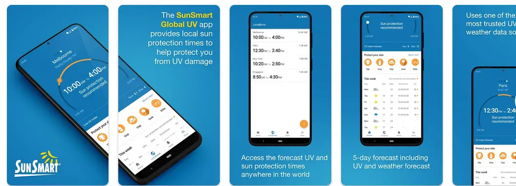 affiche app mobile SunSmart Global UV