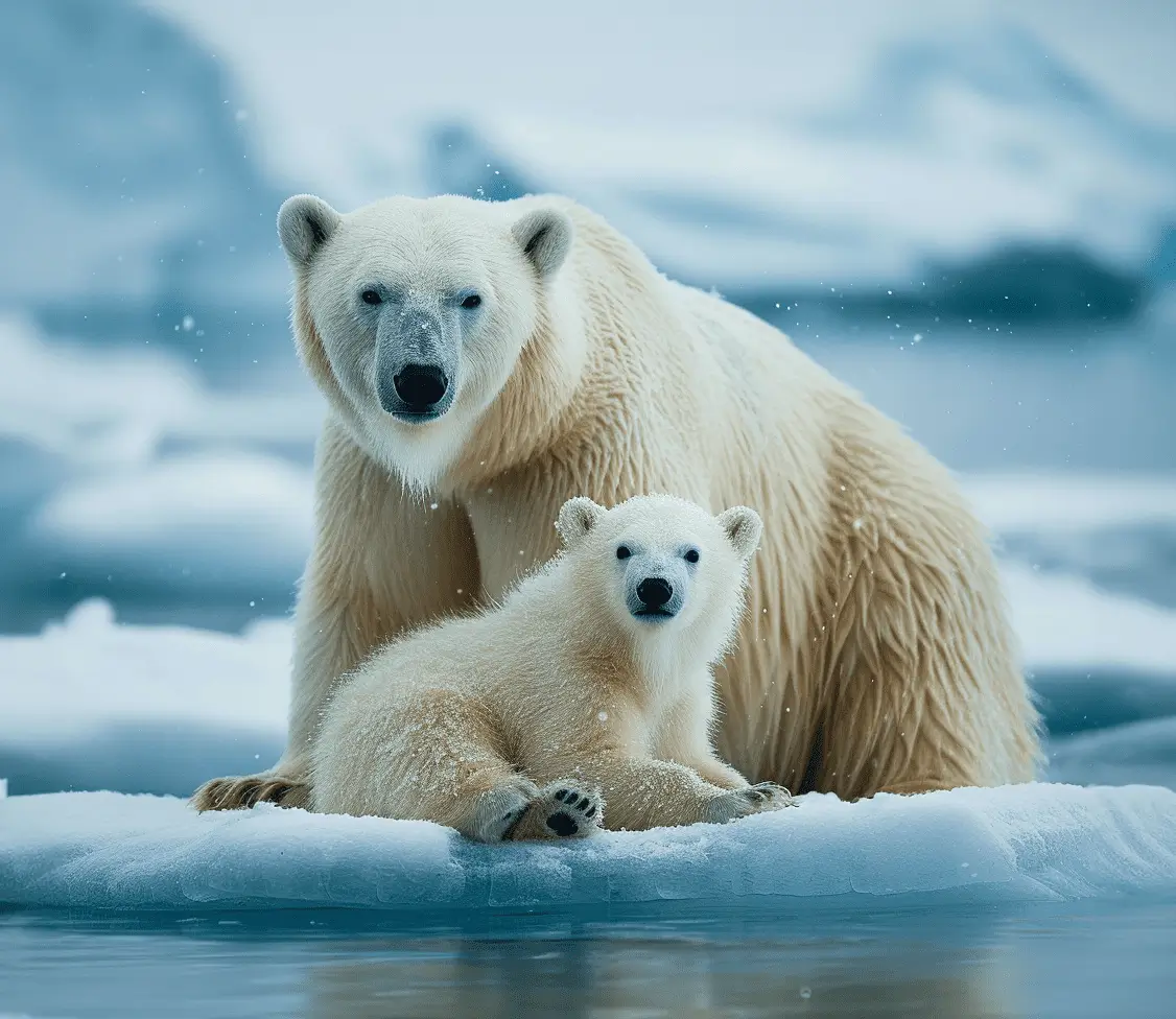 Peau noire et ours blanc