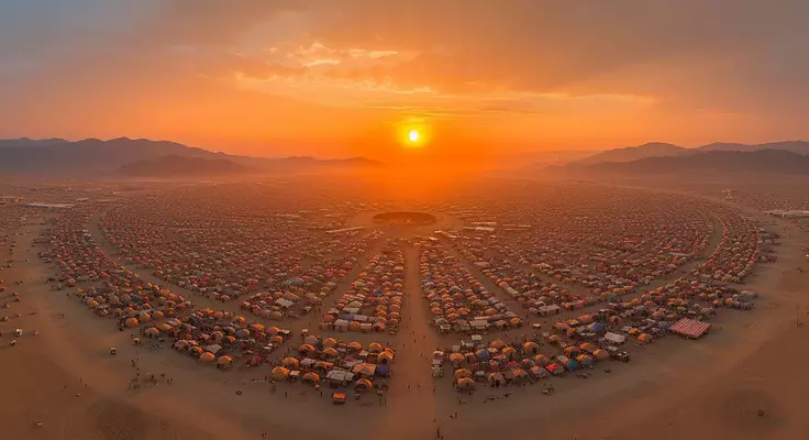 couché de soleil dans le desert
