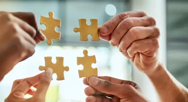 4 pièces de puzzel